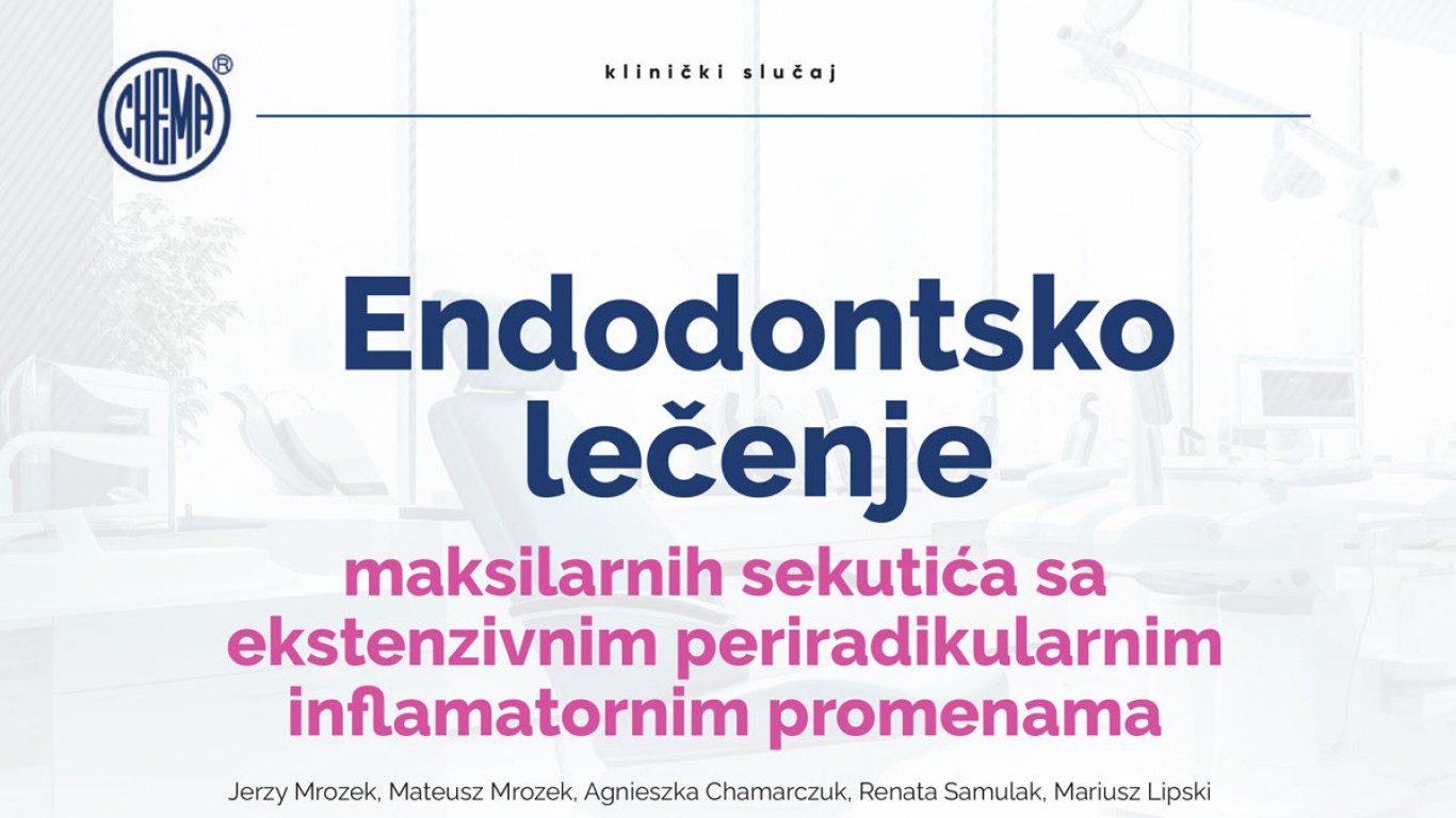 Endodontsko lečenje maksilarnih sekutića sa ekstenzivnim periradikularnim inflamatornim promenama.