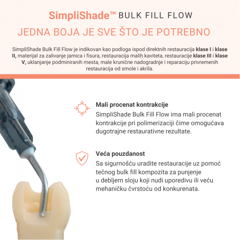 Simplishade Bulk Fill Fow Pakovanje + 3X Meta Kiselina Simplishade Bulk Fill Fow Pakovanje + 3X Meta Kiselina