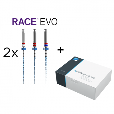 2x RACE EVO mašinski endo proširivači set + White Smile Home Whitening set 22%