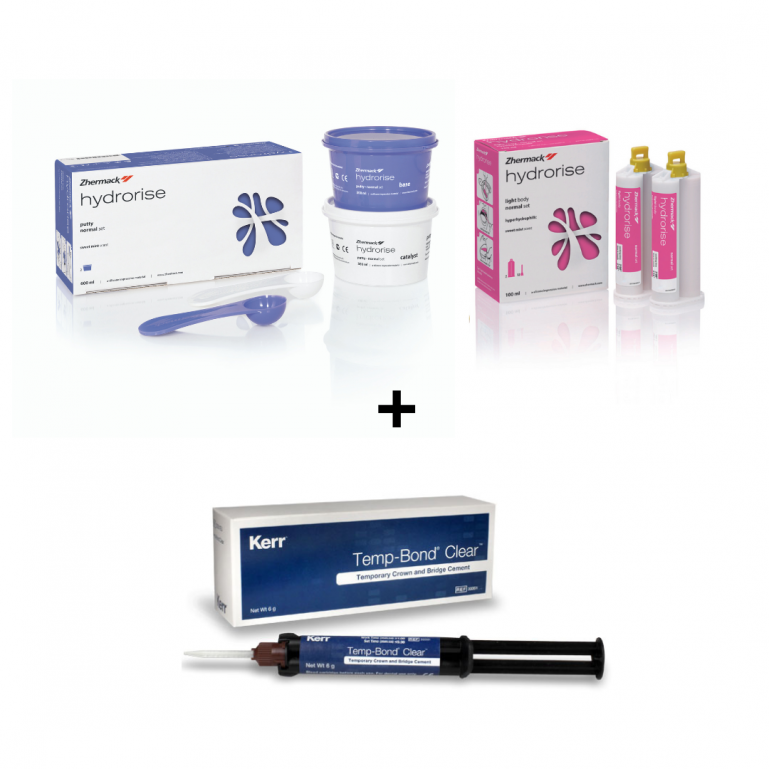 Hydrorise Komplet Adicionih Silikona + Temp Bond Clear Privremeni Cement