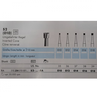 Čelični borer fisurni za kolenjak S2