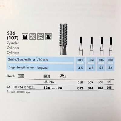 Čelični borer fisurni za kolenjak S36