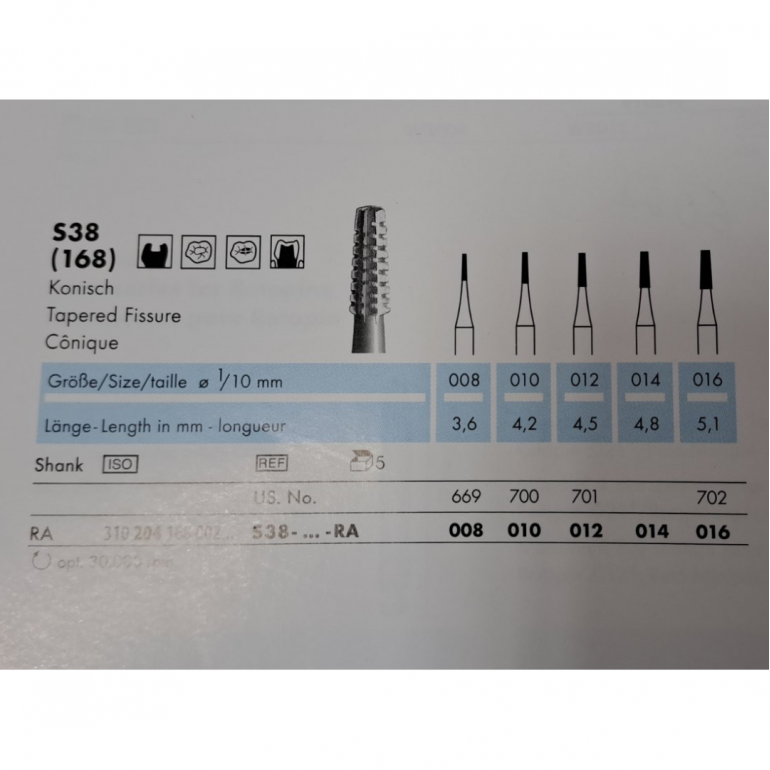 Čelični Borer Fisurni Za Kolenjak S38