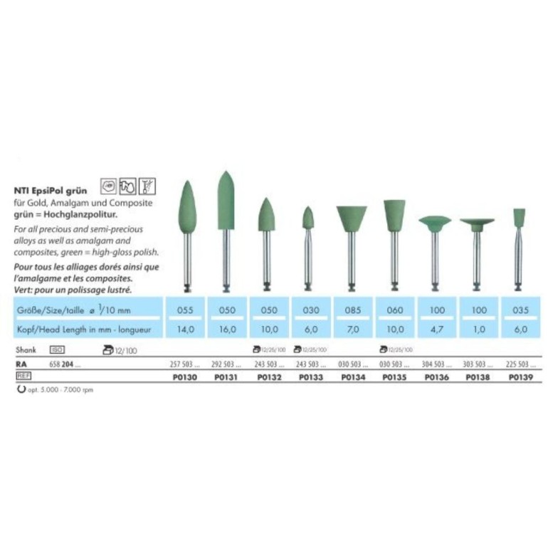 Gumica Za Poliranje Kompozita-Zelena