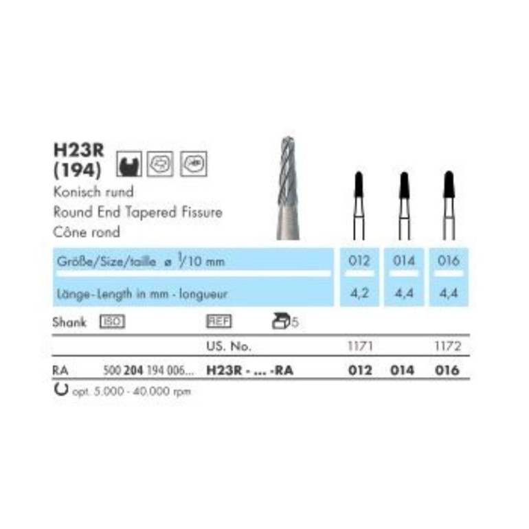 Karbidni Borer Za Kolenjak - Fisurni 23R