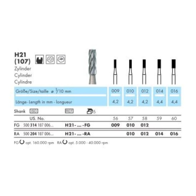 Turbinski Karbidni Borer - Fisurni 21